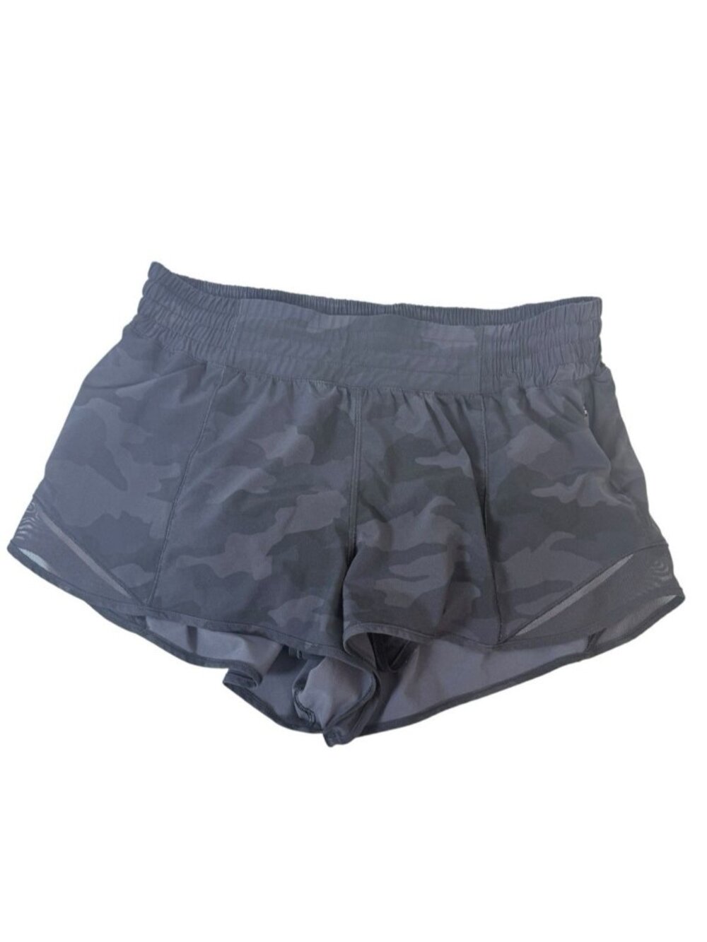 Lululemon Hotty Hot Low-Rise Lined Athletic Shorts 2.5" Size 10 Camo Black